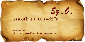Szakáll Olivér névjegykártya